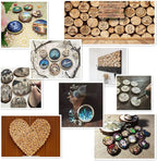 William Craft Unfinished Natural Wood Slices 20 Pcs 2.75-3.1 inch Wood Coaster - Image 3