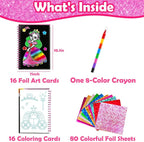FUNNYB&G Foil Art Craft Kit for Girls 4-10 Years Old: Mess-Free & No-Glue - Image 5