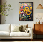 Diamond Paintings Kits for Beginners, Colorful Sun Flower Diamond Art Kits for - Image 2