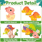 COcnny Dinosaur Finger Puppets Craft- 11pcs Dinosaur Felt Finger Puppet - Image 4