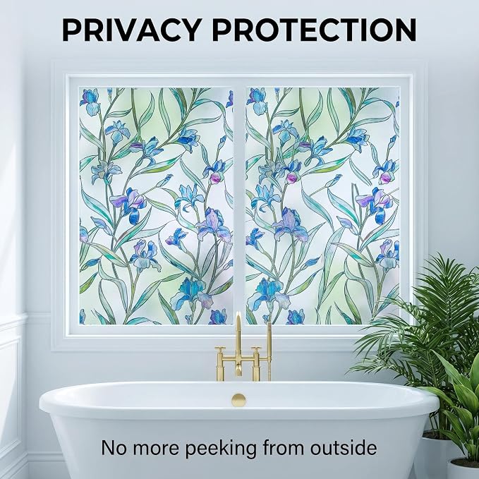 Stained Glass Window Privacy Film, 3D Decorative Window Cling, UV & Heat - Image 8