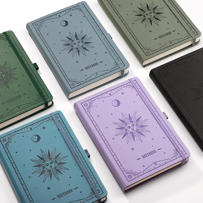 EMSHOI Graph Grid Journal Notebook, 320 Pages, A5 Size | Leather Hardcover - Image 8