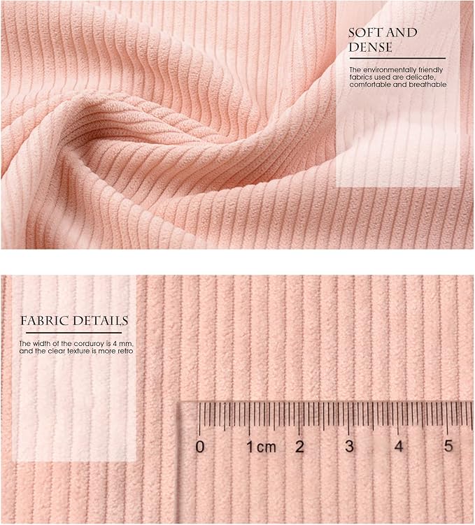 Corduroy Fabric Solid Plain Thick DIY Sewing Crafts Materials Corduroy Fabric - Image 5