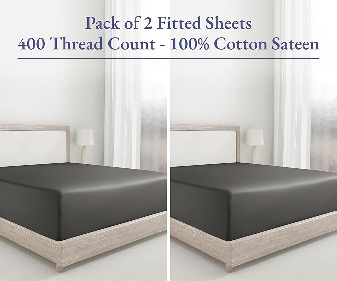 California Design Den 2-Pack Twin Fitted Sheet Cotton Only - Image 4