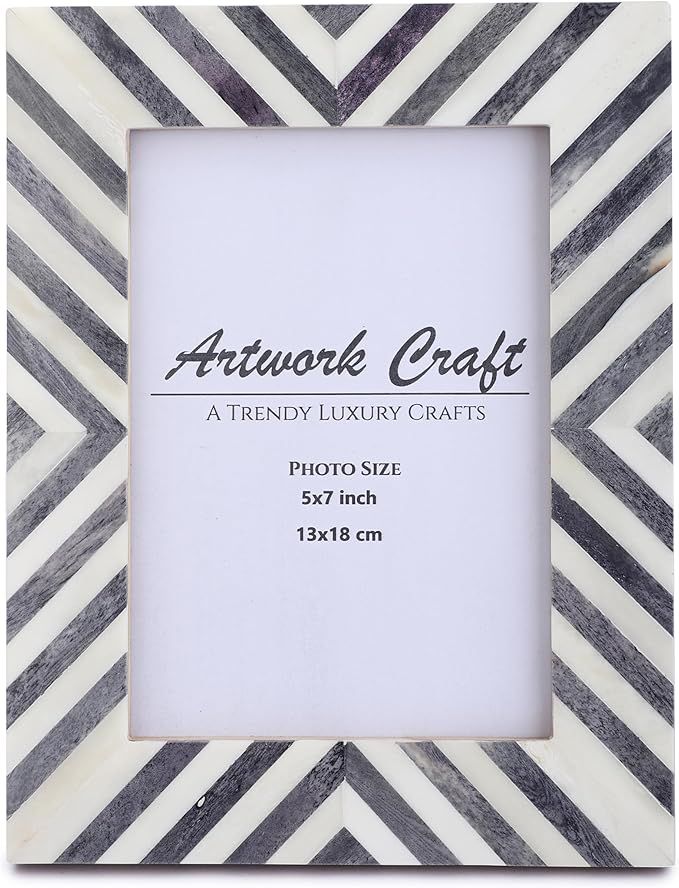 Picture Photo Frame Chevron Herringbone Art Inspired Vintage Table-Top/Wall by ArtworkCraft