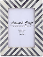 Picture Photo Frame Chevron Herringbone Art Inspired Vintage Table-Top/Wall by ArtworkCraft