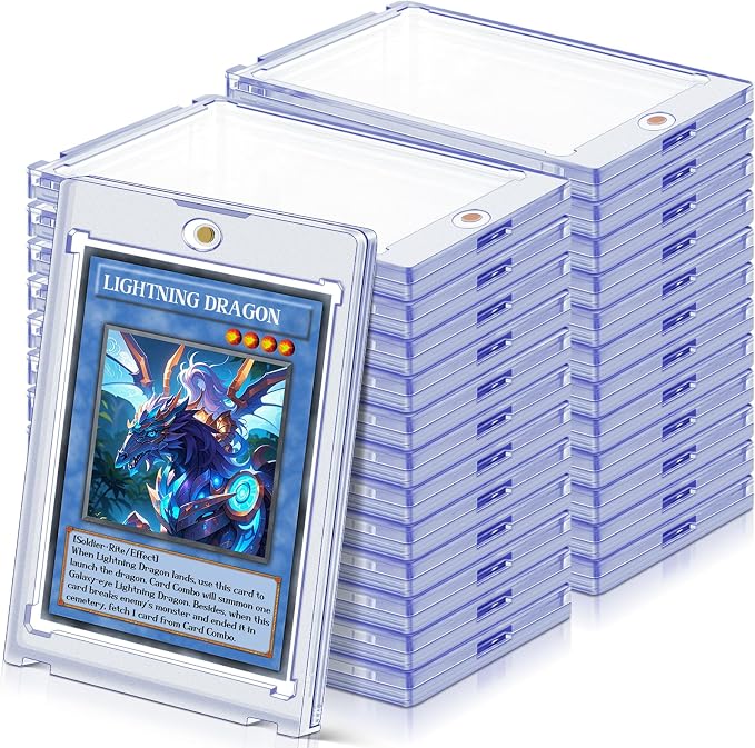 50ct Magnetic Card Holders Cases, 35pt Acrylic Baseball Hard Plastic Card Case by Homthy