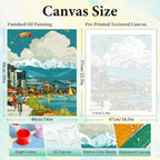 Paint by Numbers Kit for Adults, Mountain Lake DIY Painting Kit, 16x20 Inch | - Image 3