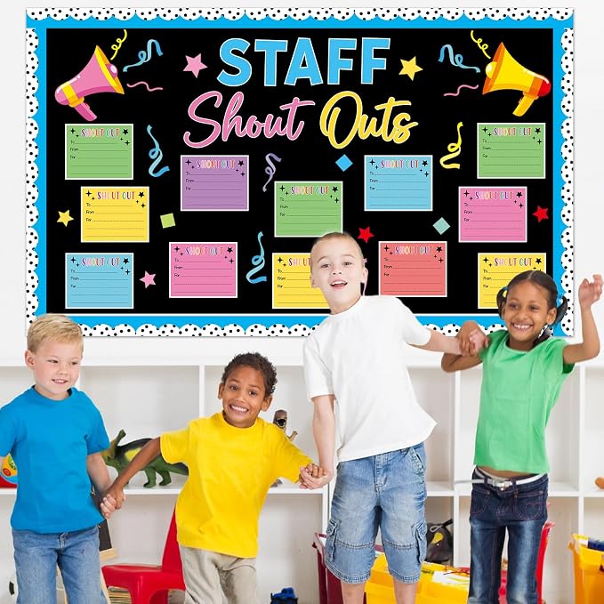 Staff Shout Outs Bulletin Board Decorations Colorful Back to School Bulletin - Image 7