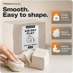 WOODOVER Premium Air Dry Clay White, 10 lb – Natural Modeling Clay - Image 2