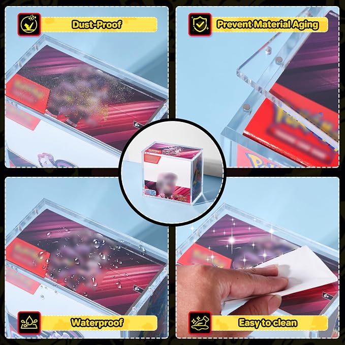 2 PCS PKMN Booster Box Acrylic Case, 5MM Acrylic Display Case, Dustproof and - Image 5