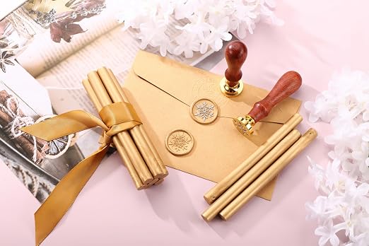 Yoption Wax Seal Kit, Snowflake Wax Seal Stamp - Image 5