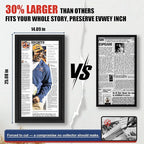 JupDec 11 × 22 Up to 13 × 24 Newspaper Frame, Premium Wood Display Case - Image 3