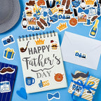 300Pcs Father's Day Foam Stickers, Cute Beard Tie Dad Foam Sticker Self - Image 4