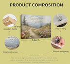 YOXORDQ Christian Bible Floral Canvas Wall Art Scripture Wildflower Picture - Image 3