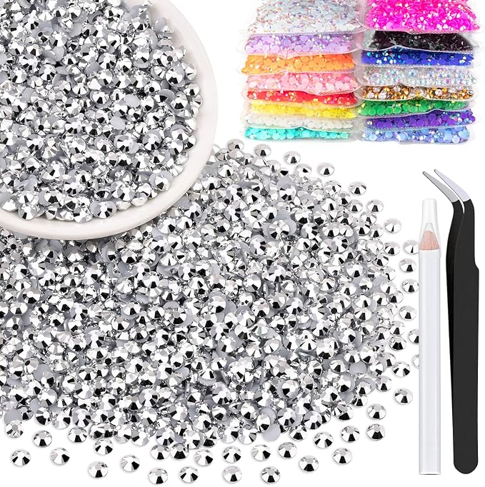 4000pcs 4mm Resin Rhinestones Bulk by BELLEBOOST
