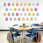 54Pcs Easter Egg Cutouts, Spring Classroom Bulletin Board Decorations, - Image 5