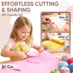 Soft Felt Fabric Sheet 18" x 36", 1.6mm Acrylic Craft Felt, Large Precut Sheet - Image 3