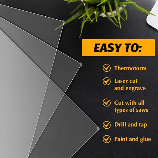 6 Pieces 2 mm Acrylic Sheet Transparent LED Film - Image 3