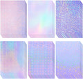 Clabby 36 Sheets Holographic Sticker Paper A4 Vinyl Holographic Laminate Sheets by Clabby