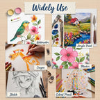 TaoBary 300 Pcs Watercolor Paper Sheet Bulk 5.5 x 8.5 Inch White Cold Press - Image 3