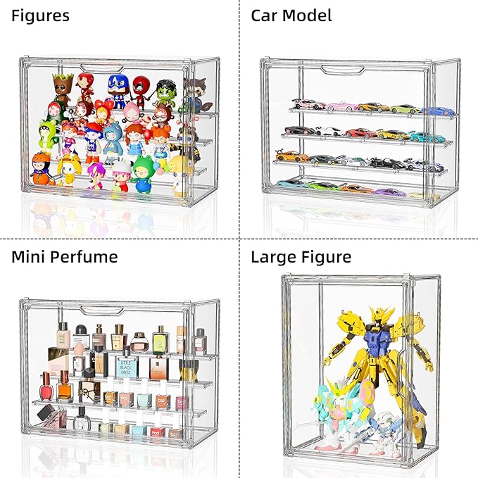 Clear Acrylic Display Case for Collectibles 4 Layer Hobby Figure Display Case - Image 3