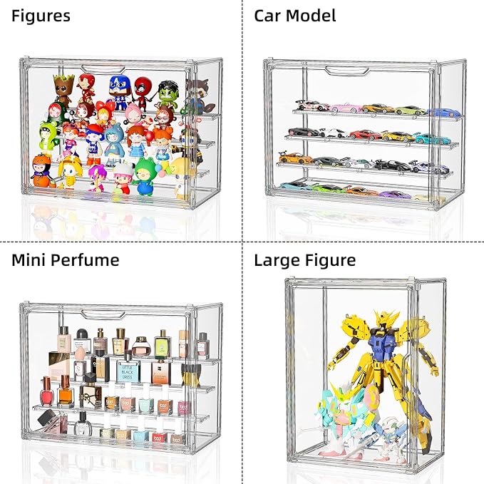 Clear Acrylic Display Case for Collectibles 4 Layer Hobby Figure Display Case - Image 3