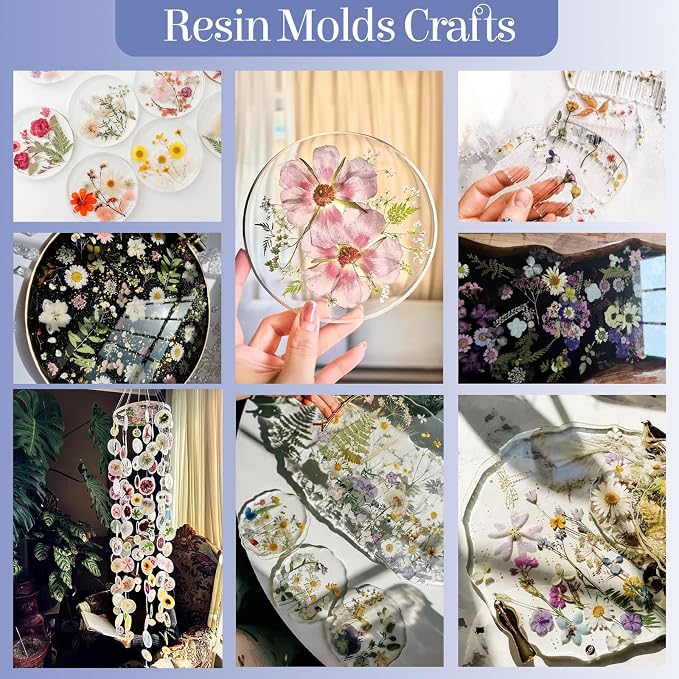 150Pcs Pressed Flowers for Crafts, Colorful Dried Flowers for Crafts Real - Image 4