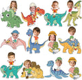 60pcs Dinosaur Theme DIY Cutouts Dinosaur Bulletin Board Decoration Set Cute by partygreeting
