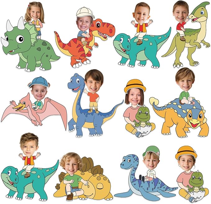 60pcs Dinosaur Theme DIY Cutouts Dinosaur Bulletin Board Decoration Set Cute by partygreeting