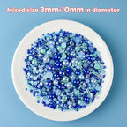 ASTARON 50g Mix Flatback Rhinestones Half Pearls - Image 3