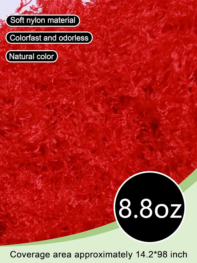 8.8oz Red Fake Moss Artificial Faux Plant Floral Moss - Image 2