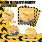 150 PCS Construction Birthday Party Supplies, Construction Themed Plates and - Image 3