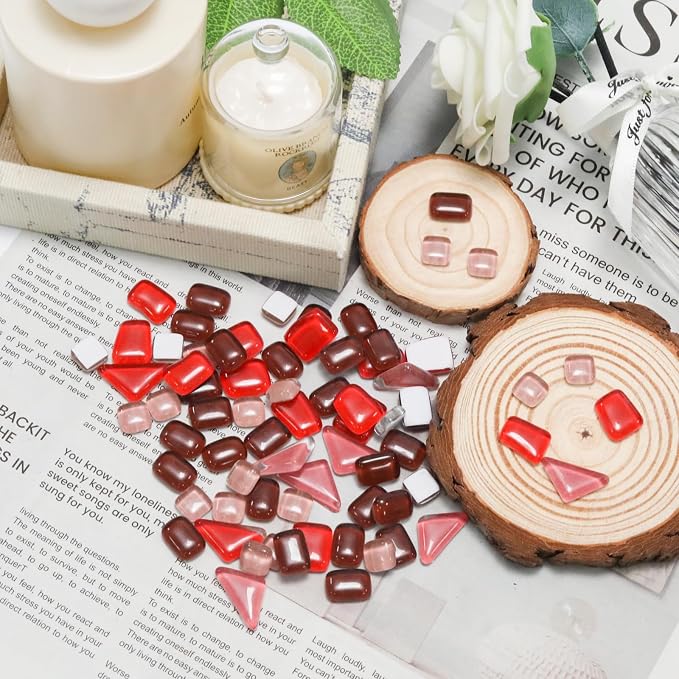 200g Assorted Colors Irregular Crystal Glass Mosaic Tiles, Colorful Glass - Image 4