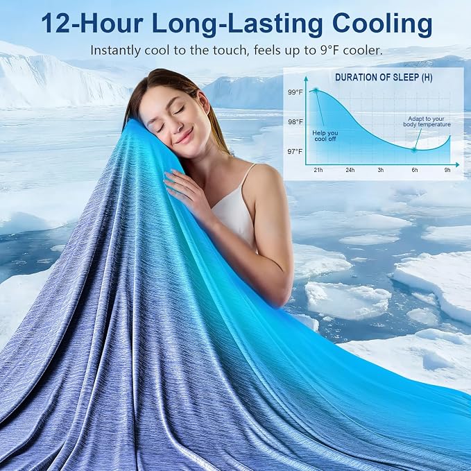 KMUSET Cooling Blanket Queen Size, Double Sided Summer Cooling Blankets - Image 2