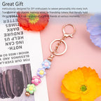 beadable keychains Bulk 8pcs Blank Keychain Making Kit Keychains Accessories - Image 2