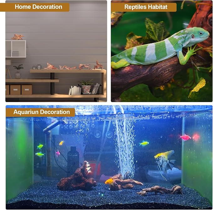 Natural Driftwood Decor for Aquarium Decorations Reptile Tank Accessories - Image 3