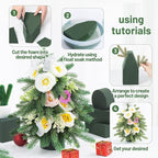 Tunnkit 8 Pcs Floral Foam Blocks, 5.5" L x 3.1" W x 1.7" H Green Wet Dry Flower - Image 2