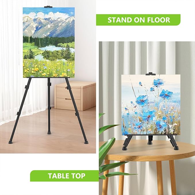 Easel Stand for Sign, Hemndic 66" Easels Stand for Painting Heavy Duty - Image 9