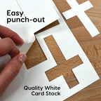 FreshCut Crafts 100 Pieces White Cross Cutouts - Image 4
