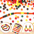 UPINS 1200Pcs Fall Colored Pony Beads - Image 3