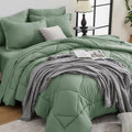 HEVUMYI Sage Green Twin-XL Comforter Set by HEVUMYI