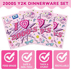 Qyeahkj 100Pcs 2000s Y2K Pink Decorations Party Supplies 90s Plates Napkins - Image 4