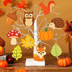 80PCS Wooden Fall Ornaments to Paint Thanksgiving Decorations, 10 Styles DIY - Image 4