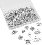 DanLingJewelry 100Pcs 10 Styles Evil Eye Charms Antique Silver - Image 6