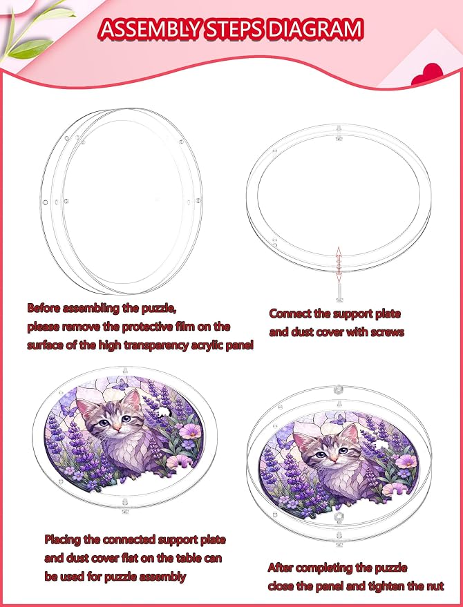 Acrylic Puzzle Suncatcher, Stained Glass Style Art DIY Puzzle - Image 7