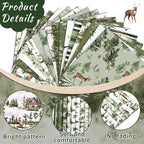 HunnmingRe 20 Pcs 10''x10'' Watercolor Forest Quilting Fabric Square Woodland - Image 5