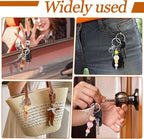 30 Pack Beadable Keychains Bars DIY Blank Beadable Keychains Metal Beaded - Image 6