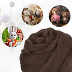 uxcell Needle Felting Wool, 8.5 Oz Nature Fibre Wool Yarn Roving - Image 4
