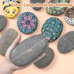 Simetufy 20 Pcs 3.3-4.5'' Large River Rocks - Image 3
